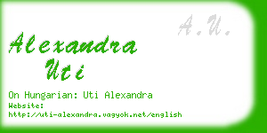 alexandra uti business card